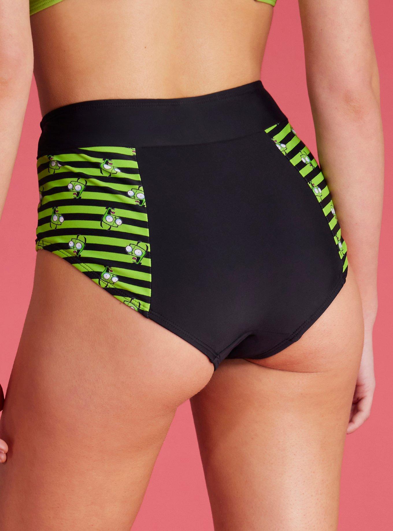 Invader Zim GIR Stripe Swim Bottoms, MULTI COLOR, alternate