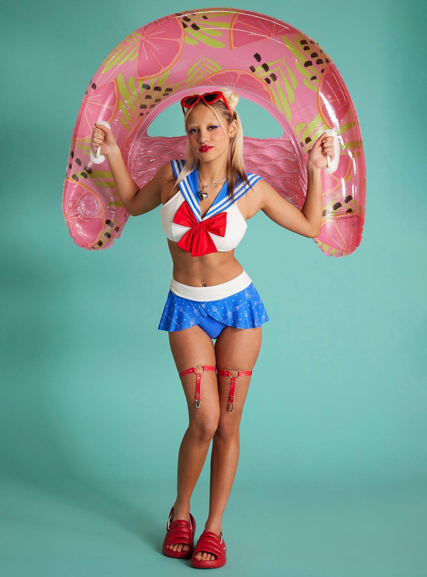 Sailor Moon Cosplay Swim Top, MULTI COLOR, alternate