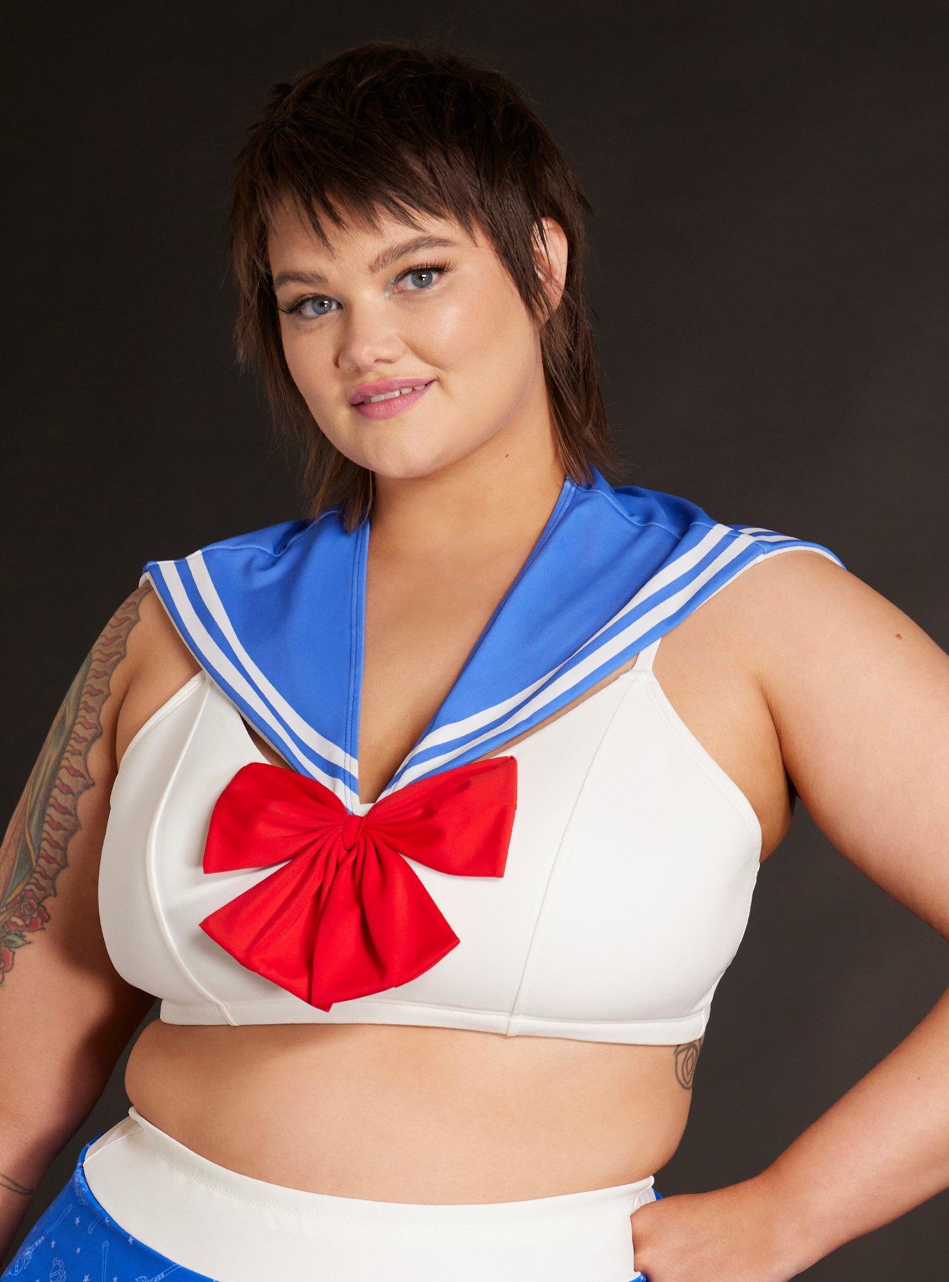 Sailor Moon Cosplay Swim Top Plus Size, MULTI COLOR, alternate