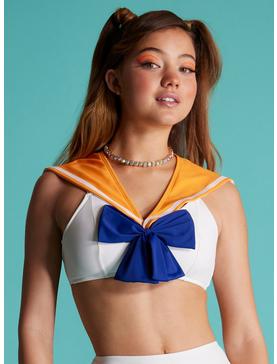 Plus Size Sailor Moon Sailor Venus Cosplay Swim Top, , hi-res