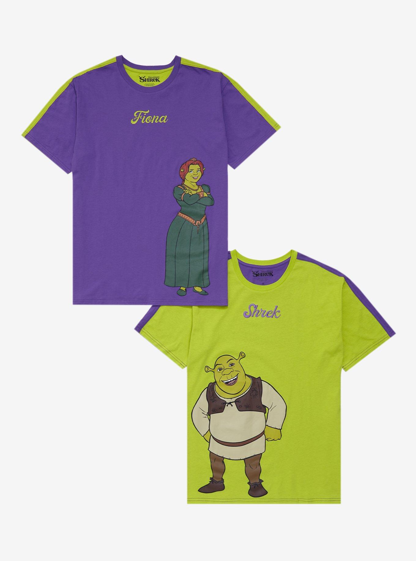 Shrek Fiona Portrait Duo-Tone Couples T-Shirt - BoxLunch Exclusive , MULTI, alternate