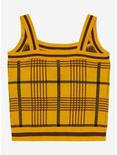 Harry Potter Hufflepuff Plaid Knit Tank Top - BoxLunch Exclusive, MUSTARD, alternate