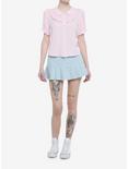 Pink Sakura Peter Pan Collar Girls Woven Button-Up, PINK, alternate