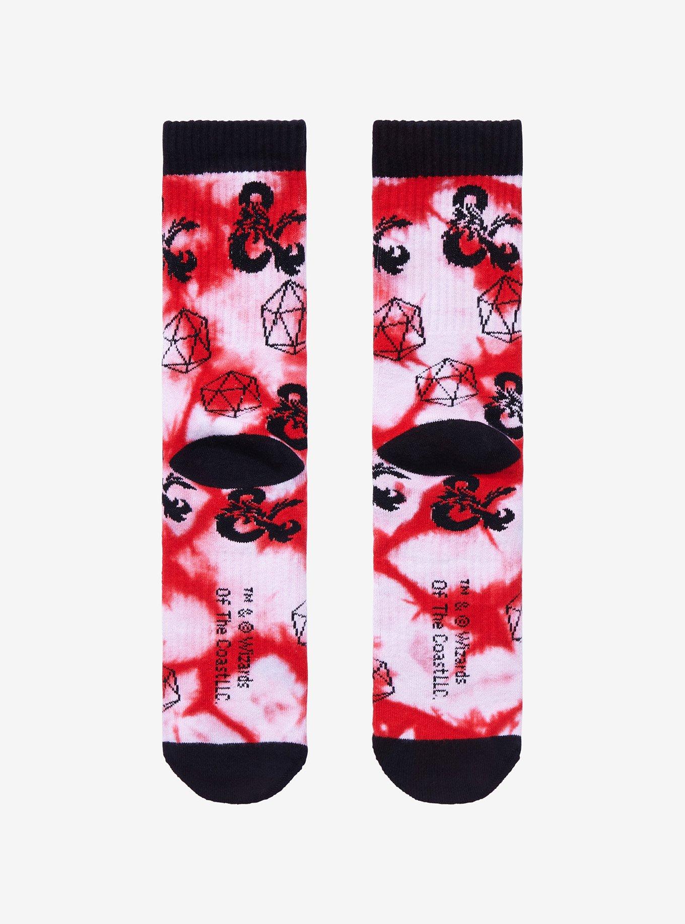 Dungeons & Dragons Icons Tie-Dye Crew Socks, , alternate