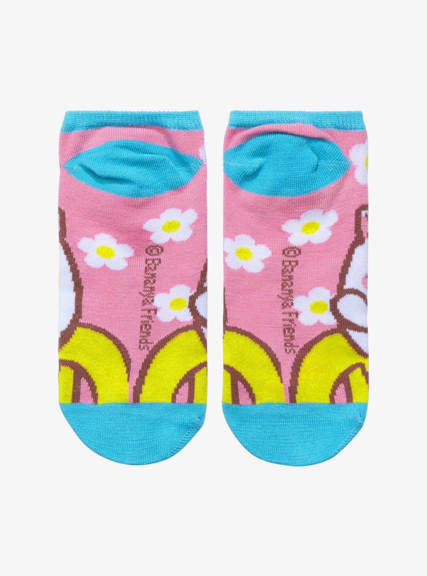 Bananya Daisies No-Show Socks, , alternate