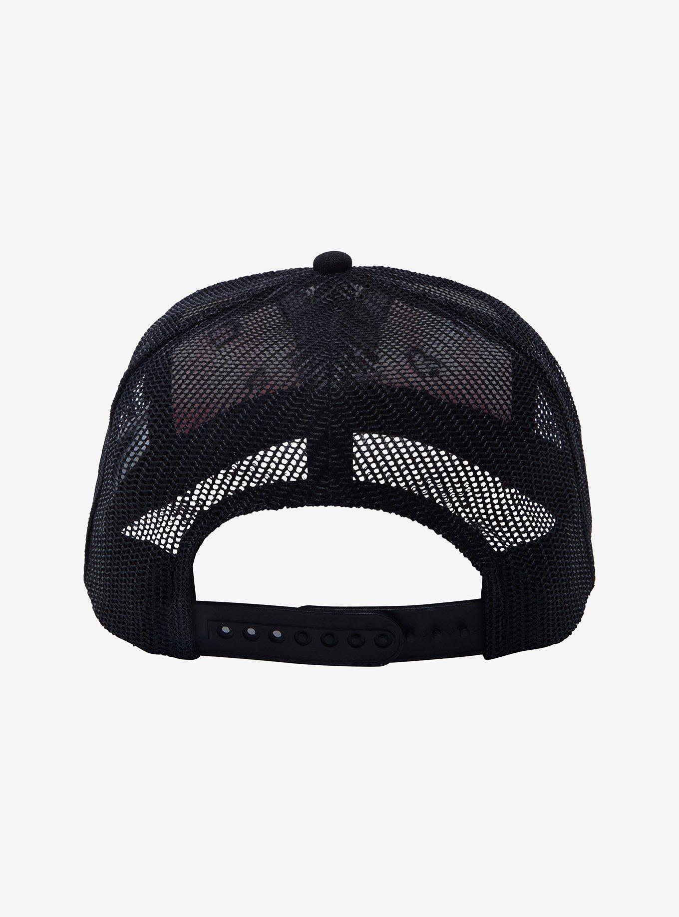 Kuromi Pink Flames Trucker Hat, , alternate