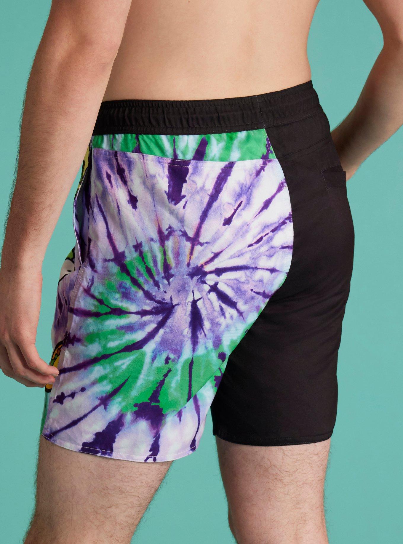 Invader Zim GIR Tie-Dye Split Swim Trunks, MULTI, alternate