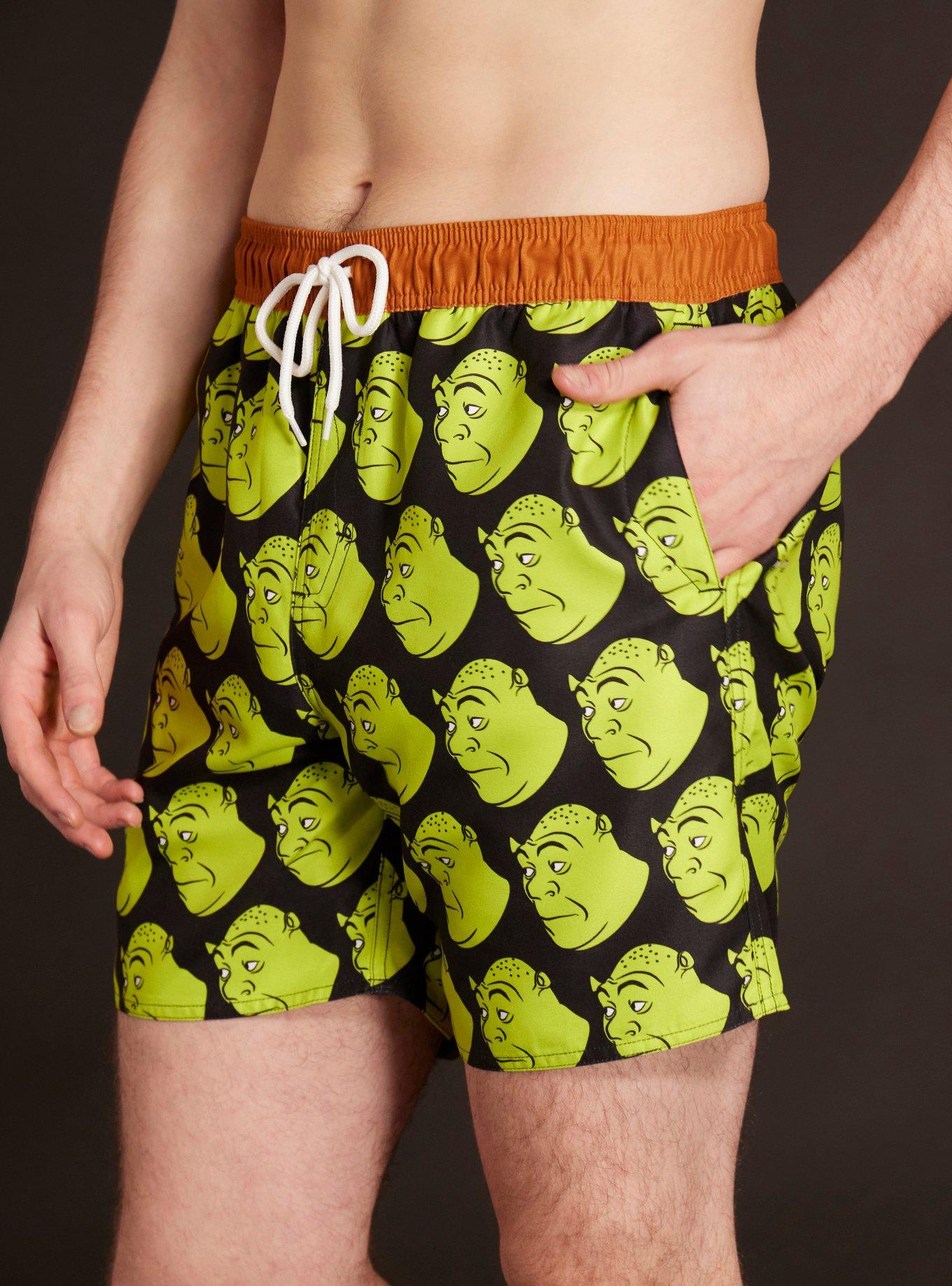 Shrek Meme Face Swim Trunks, MULTI, alternate
