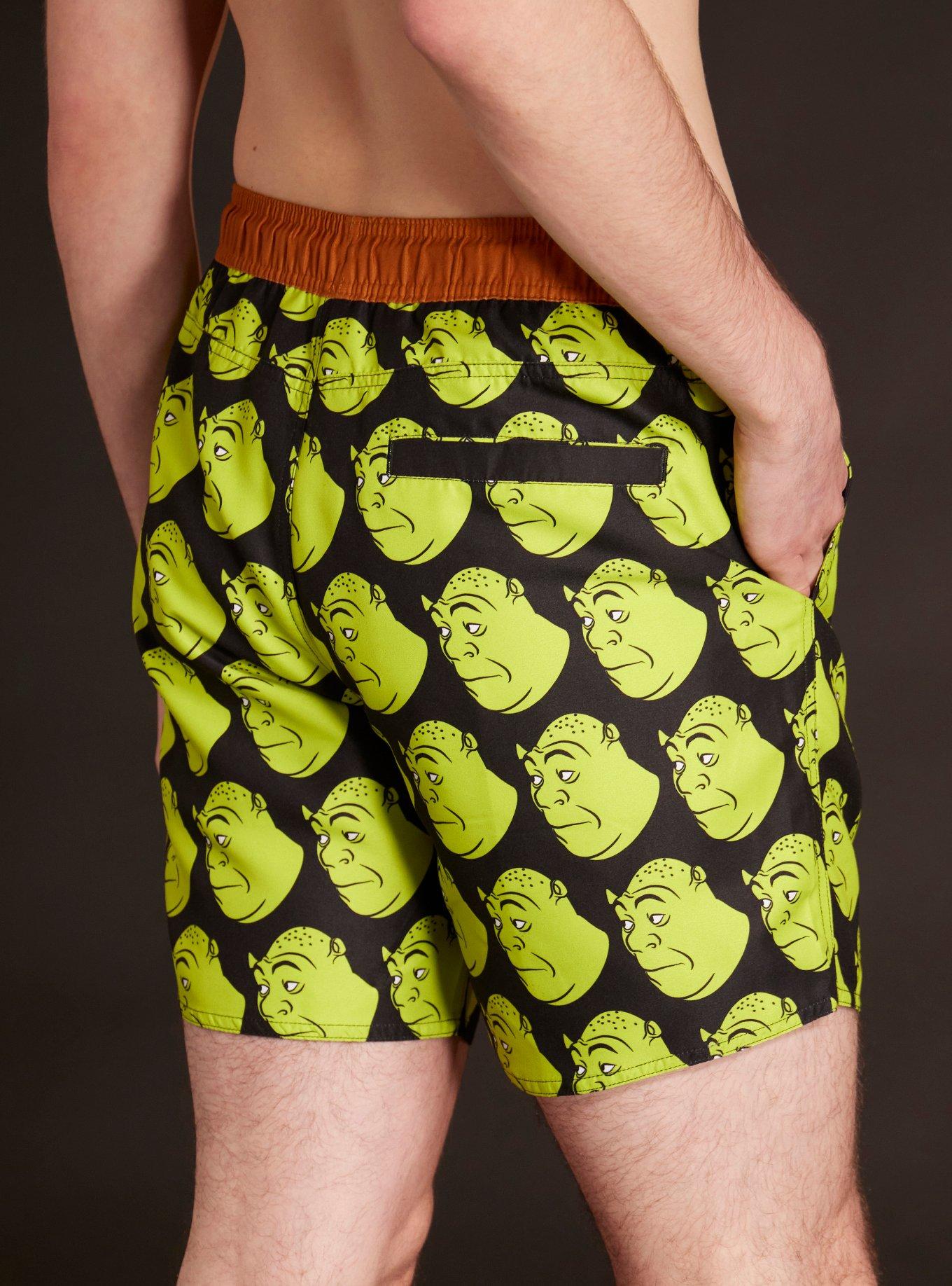 Shrek Meme Face Swim Trunks, MULTI, alternate