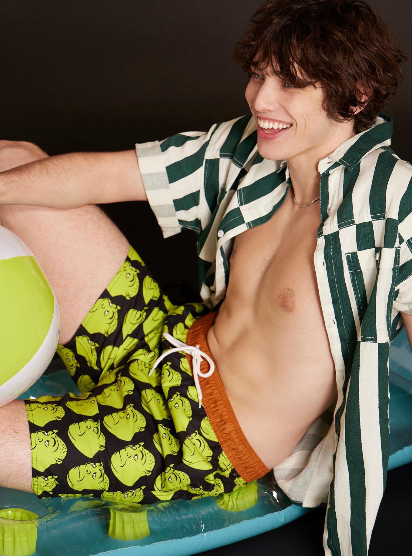 Shrek Meme Face Swim Trunks, MULTI, alternate