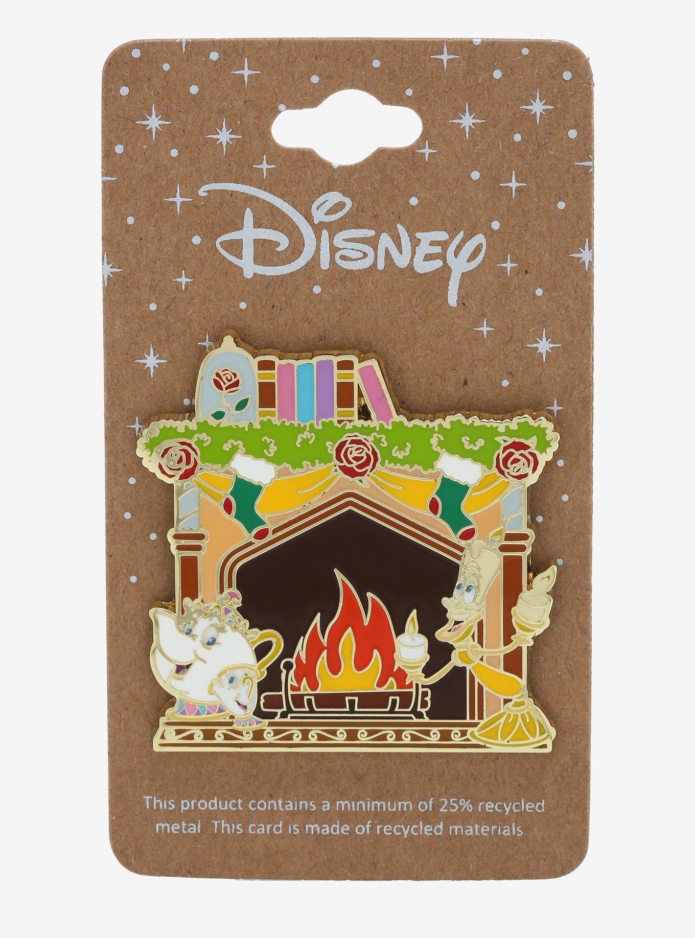 Disney Beauty and the Beast Holiday Fireplace Enamel Pin - BoxLunch Exclusive, , alternate