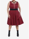 Her Universe Marvel Doctor Strange In The Multiverse Of Madness Scarlet Witch Swing Dress Plus Size Her Universe Exclusive, BURGUNDY, alternate