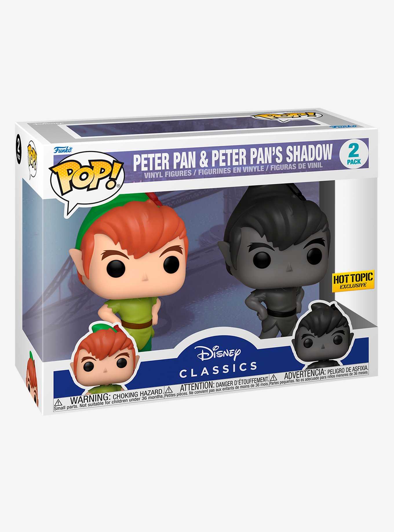 Funko Disney Peter Pan Pop! Peter And Shadow Vinyl Figure Set Hot Topic Exclusive, , hi-res