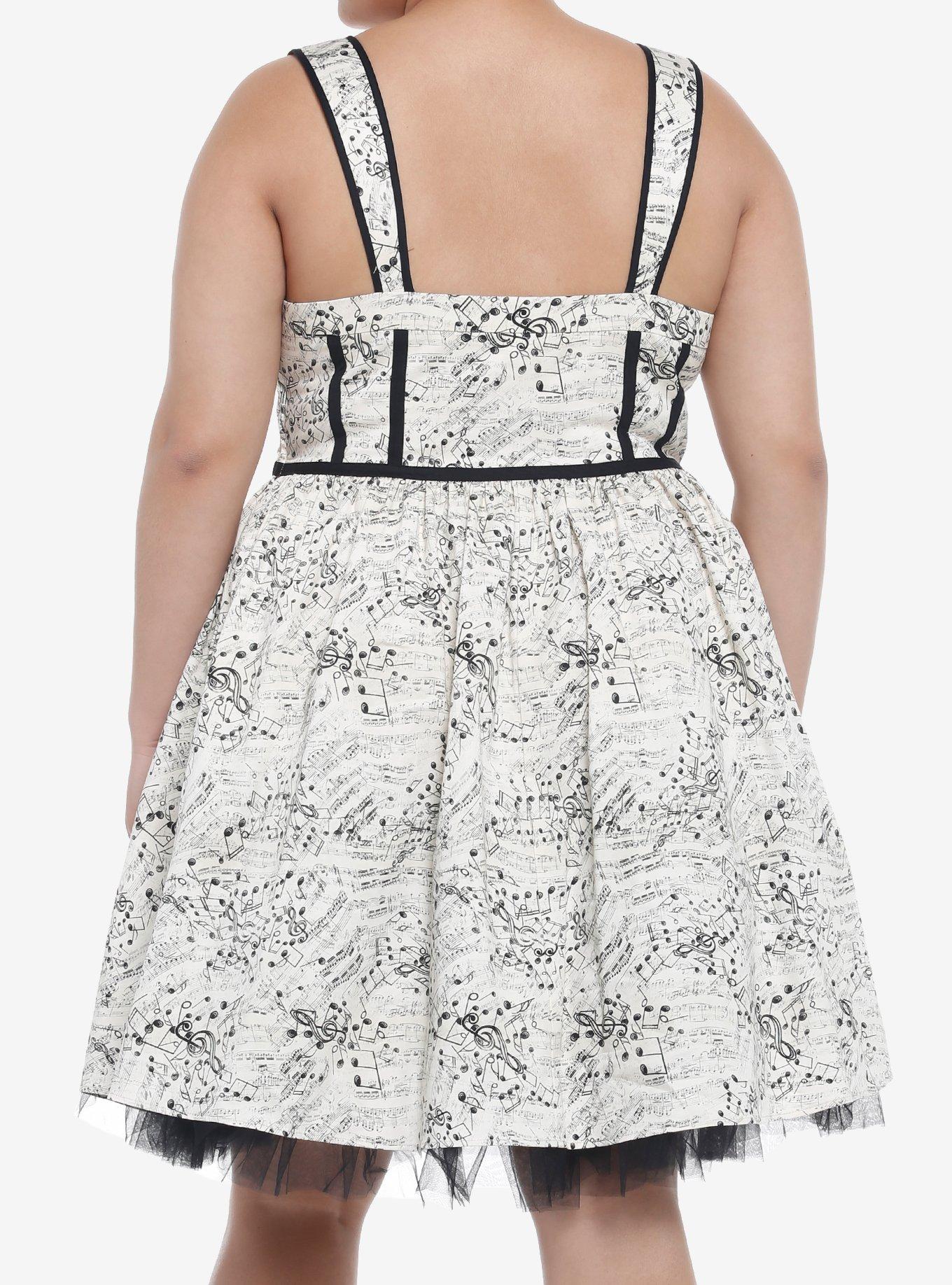 Music Notes Dress Plus Size, MUSIC NOTE TOSS, alternate