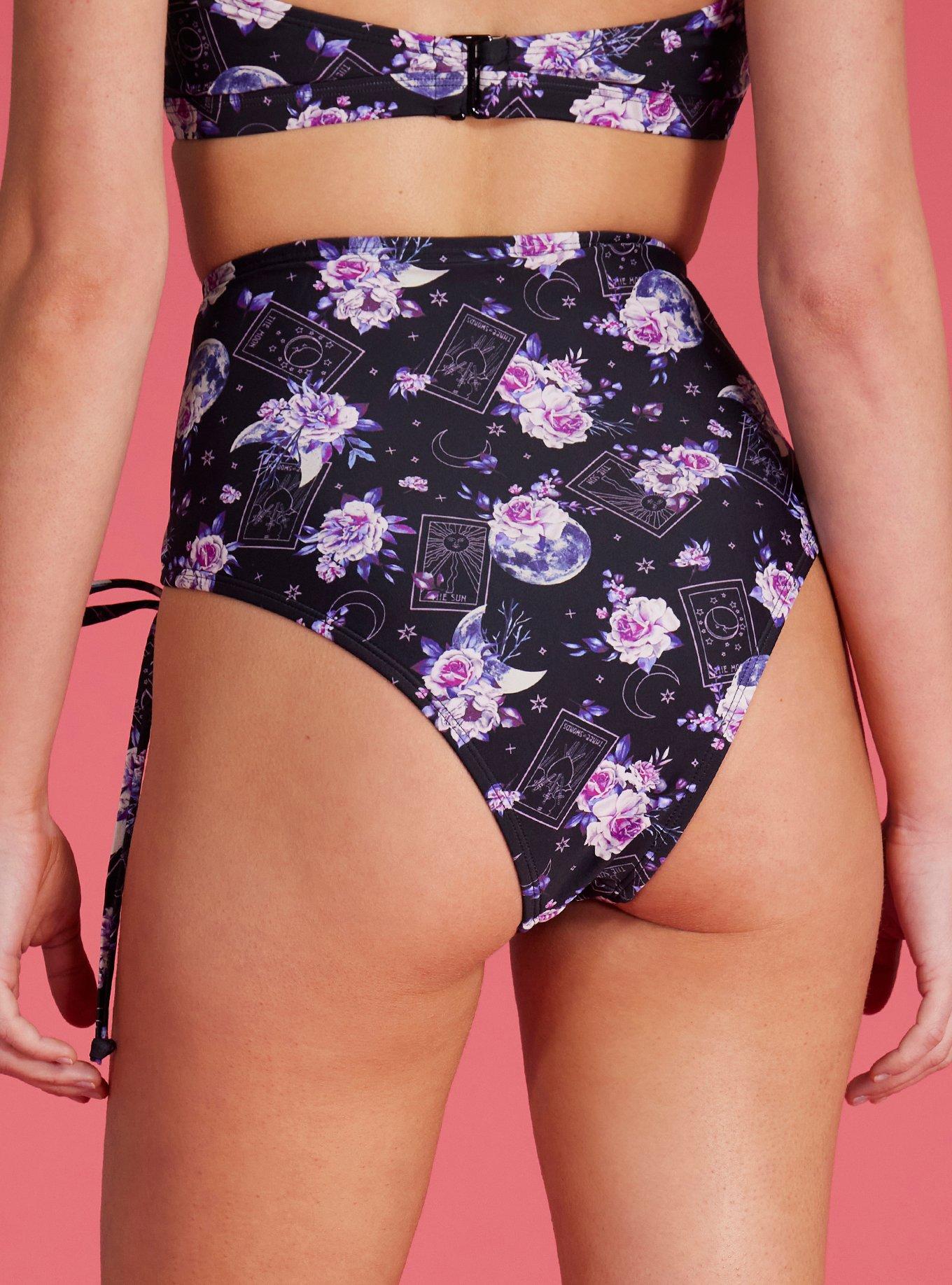 Moon Tarot Cinch High-Waisted Swim Bottoms, MULTI COLOR, alternate