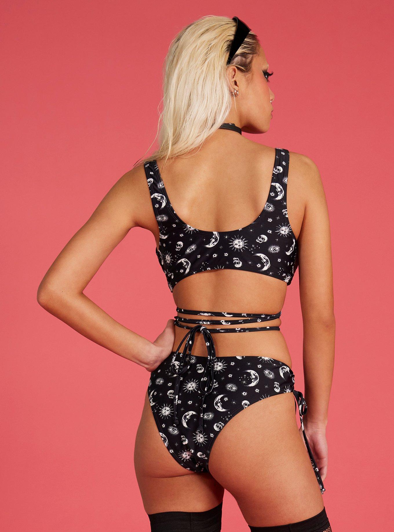 Celestial Skull Triangle Swim Top, MULTI COLOR, alternate