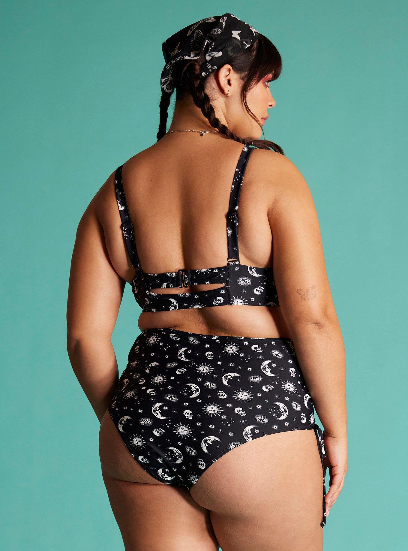 Celestial Skull Swim Top Plus Size, MULTI COLOR, alternate