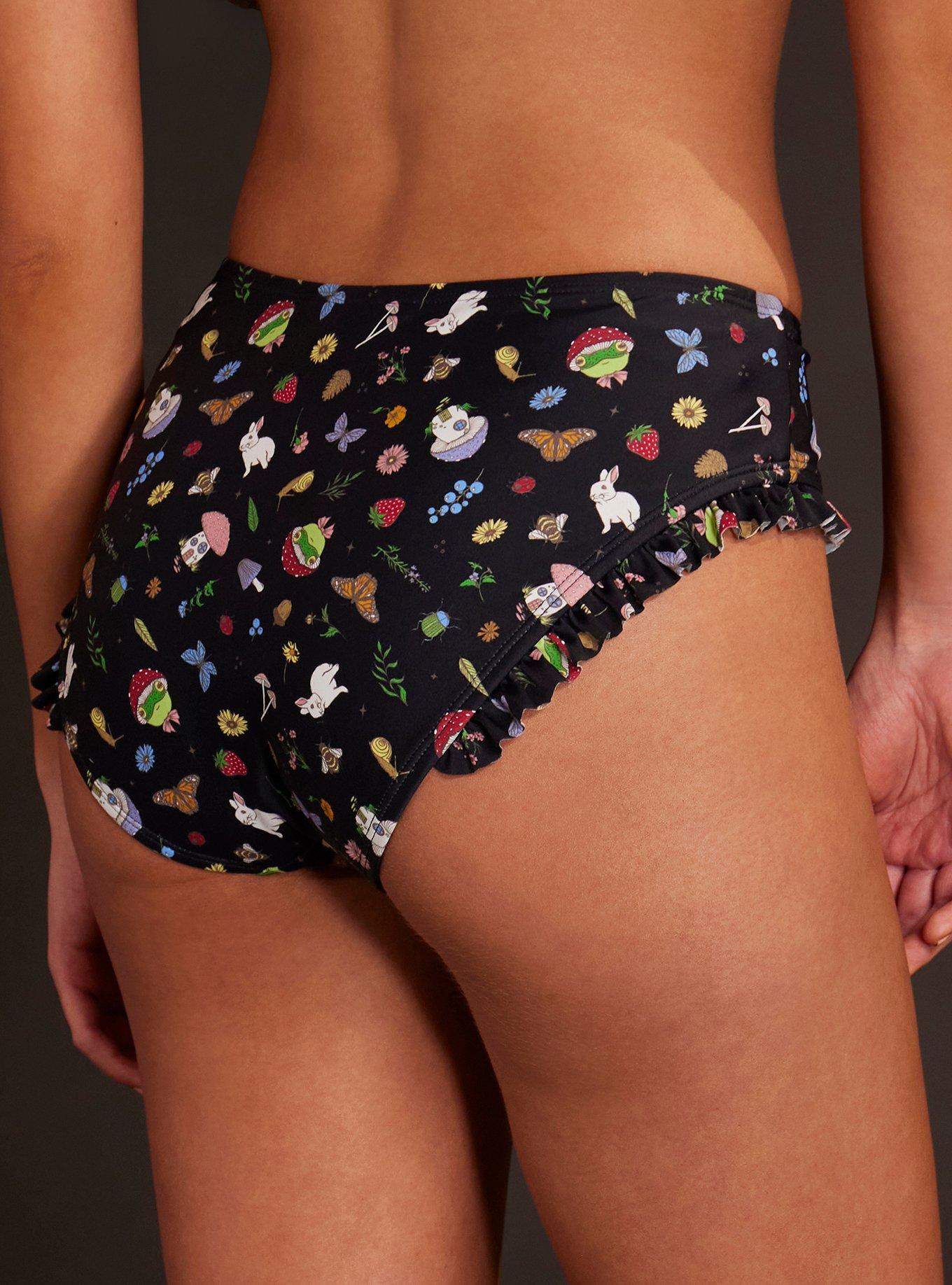 Mushroom Frog Ruffle Swim Bottoms, MULTI COLOR, alternate