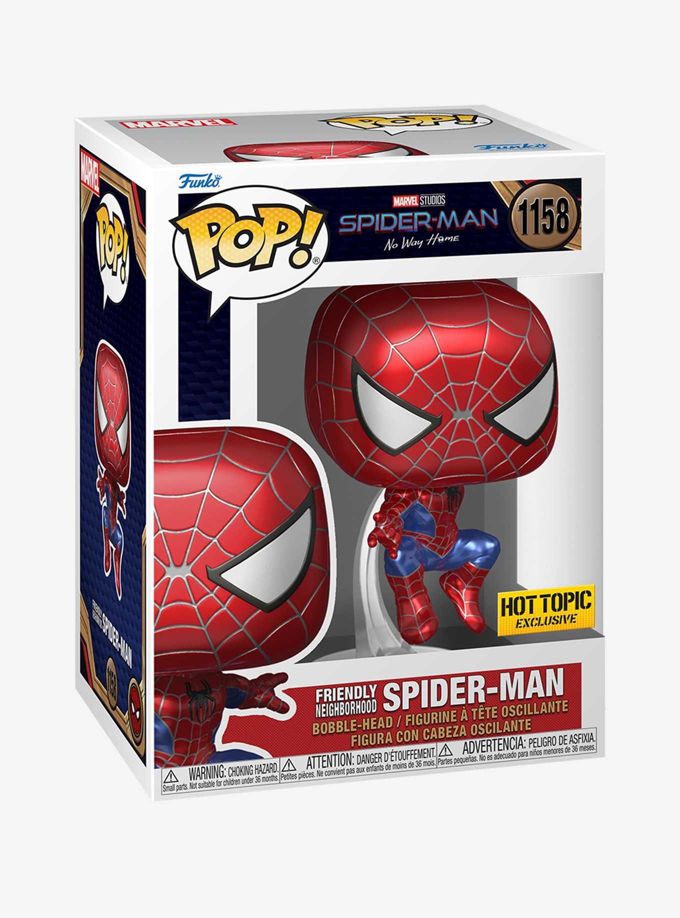 Funko Marvel Spider-Man: No Way Home Pop! Friendly Neighborhood Spider-Man Vinyl Bobble-Head Hot Topic Exclusive, , hi-res