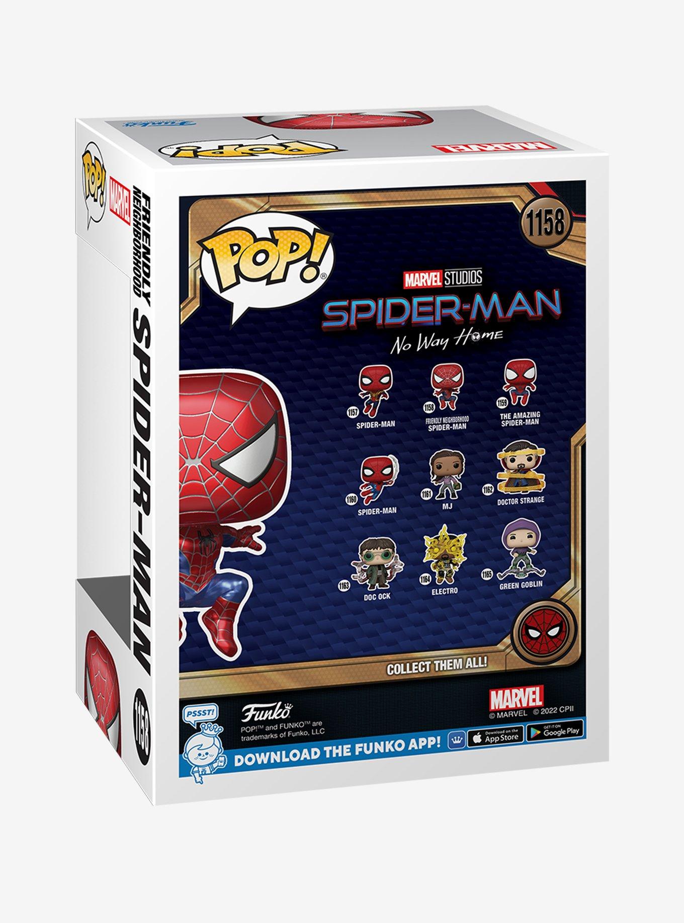 Funko Marvel Spider-Man: No Way Home Pop! Friendly Neighborhood Spider-Man Vinyl Bobble-Head Hot Topic Exclusive, , alternate