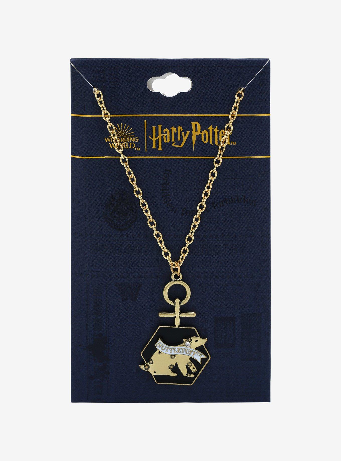 Harry Potter Hufflepuff Pendant Necklace - BoxLunch Exclusive, , alternate