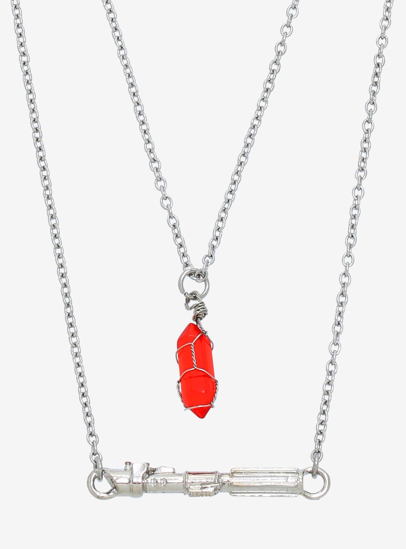 Star Wars Obi-Wan Kenobi Darth Vader Lightsaber Necklace, , alternate