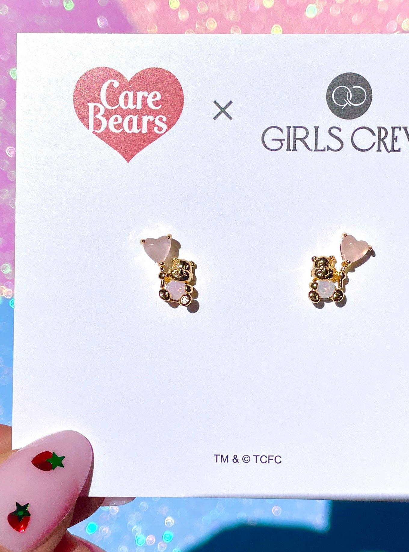 Care Bears X Girls Crew Love-A-Lot Bear Earrings, , alternate