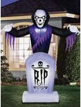 Animated Reaper Behind Tombstone 8-foot Inflatable Airblown, , alternate