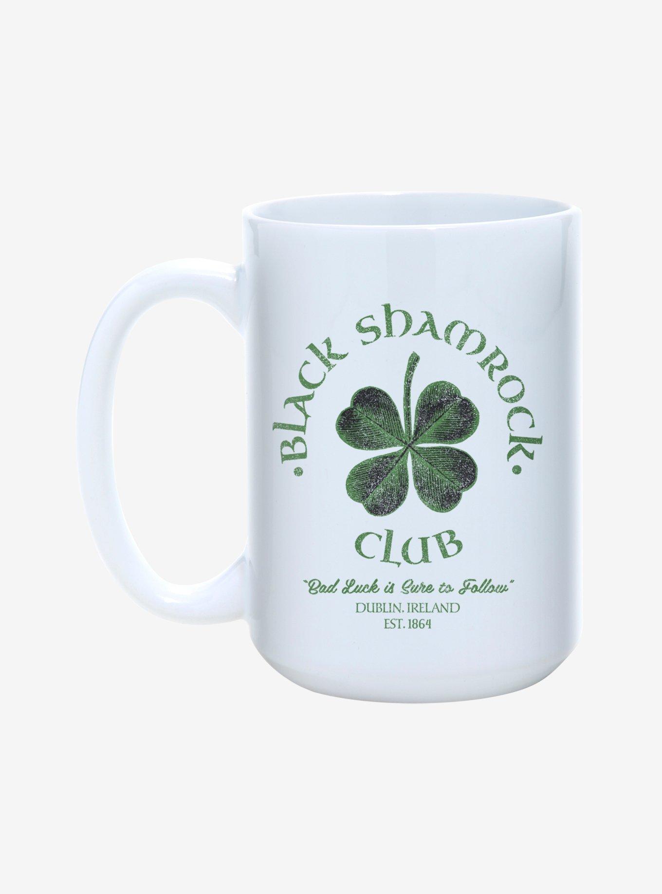 St. Paddy's Black Shamrock Club Mug 15oz, , hi-res