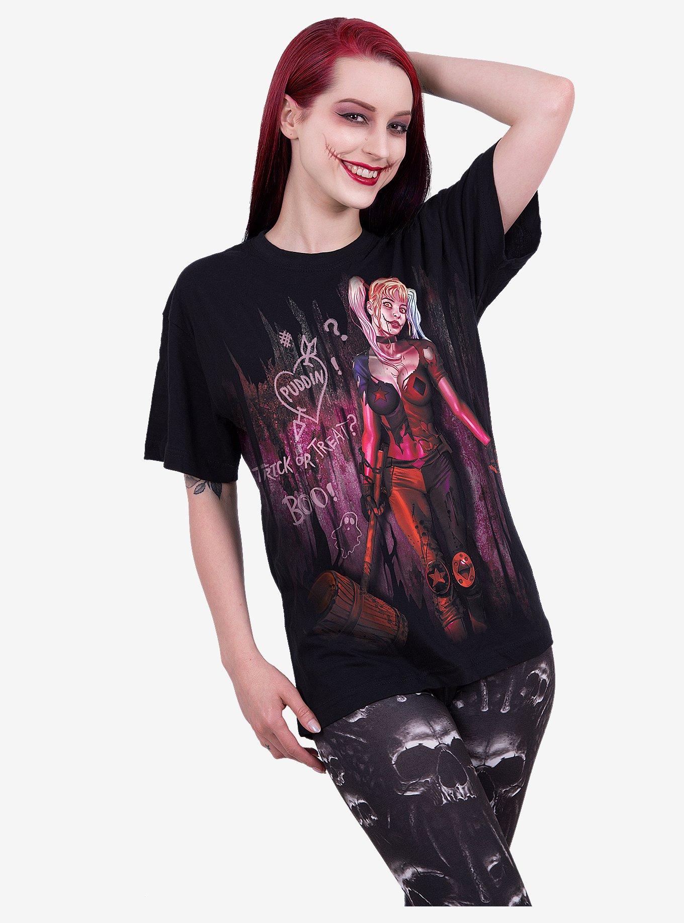 DC Comics The Suicide Squad Harley Quinn Trick Or Treat T-Shirt, BLACK, alternate
