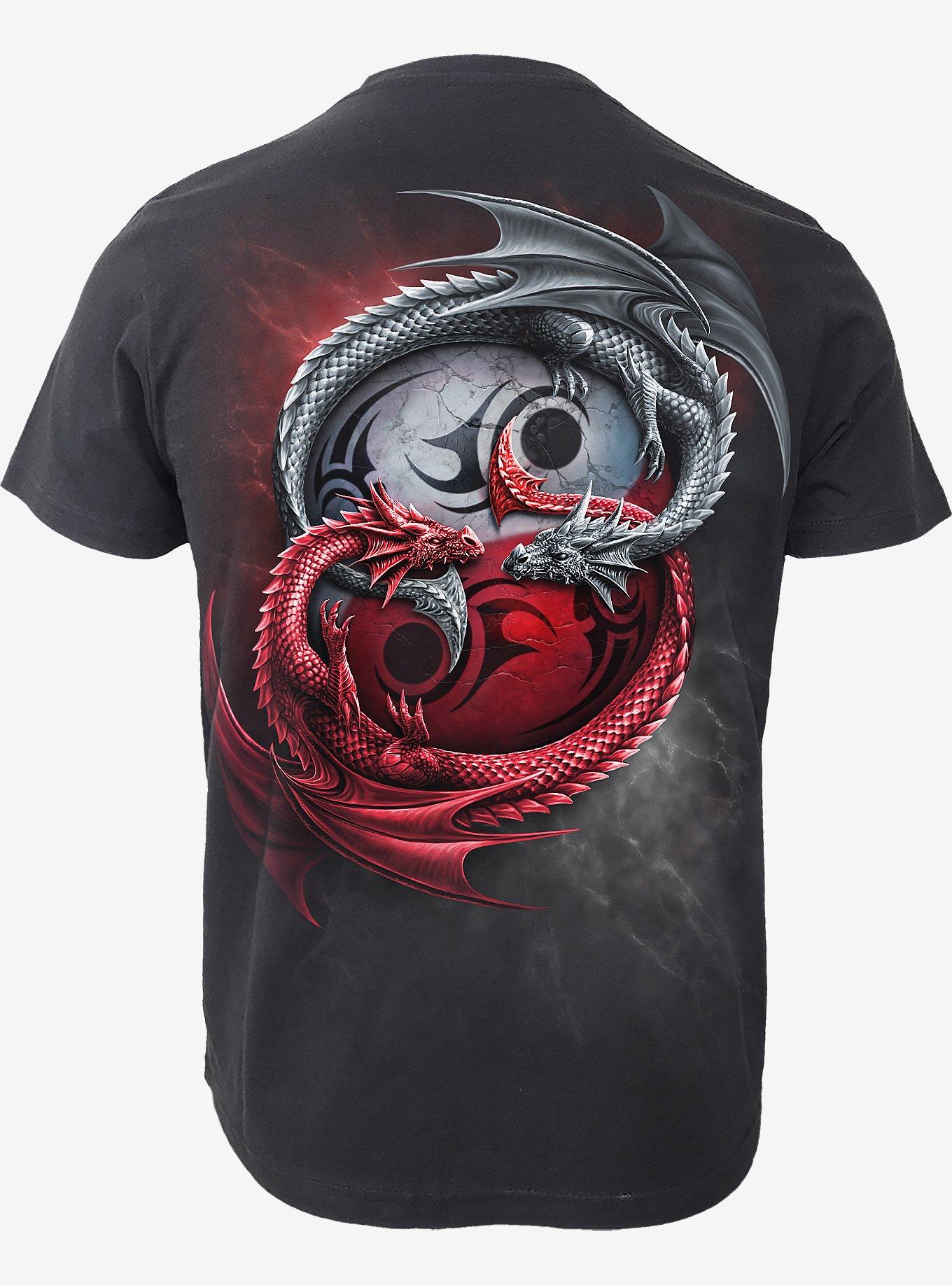 Infinity Dragons Organic T-Shirt, BLACK, alternate