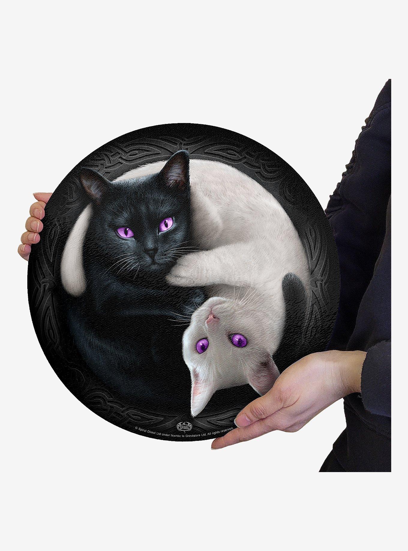 Yin Yang Cats Glass Chopping Board, , hi-res