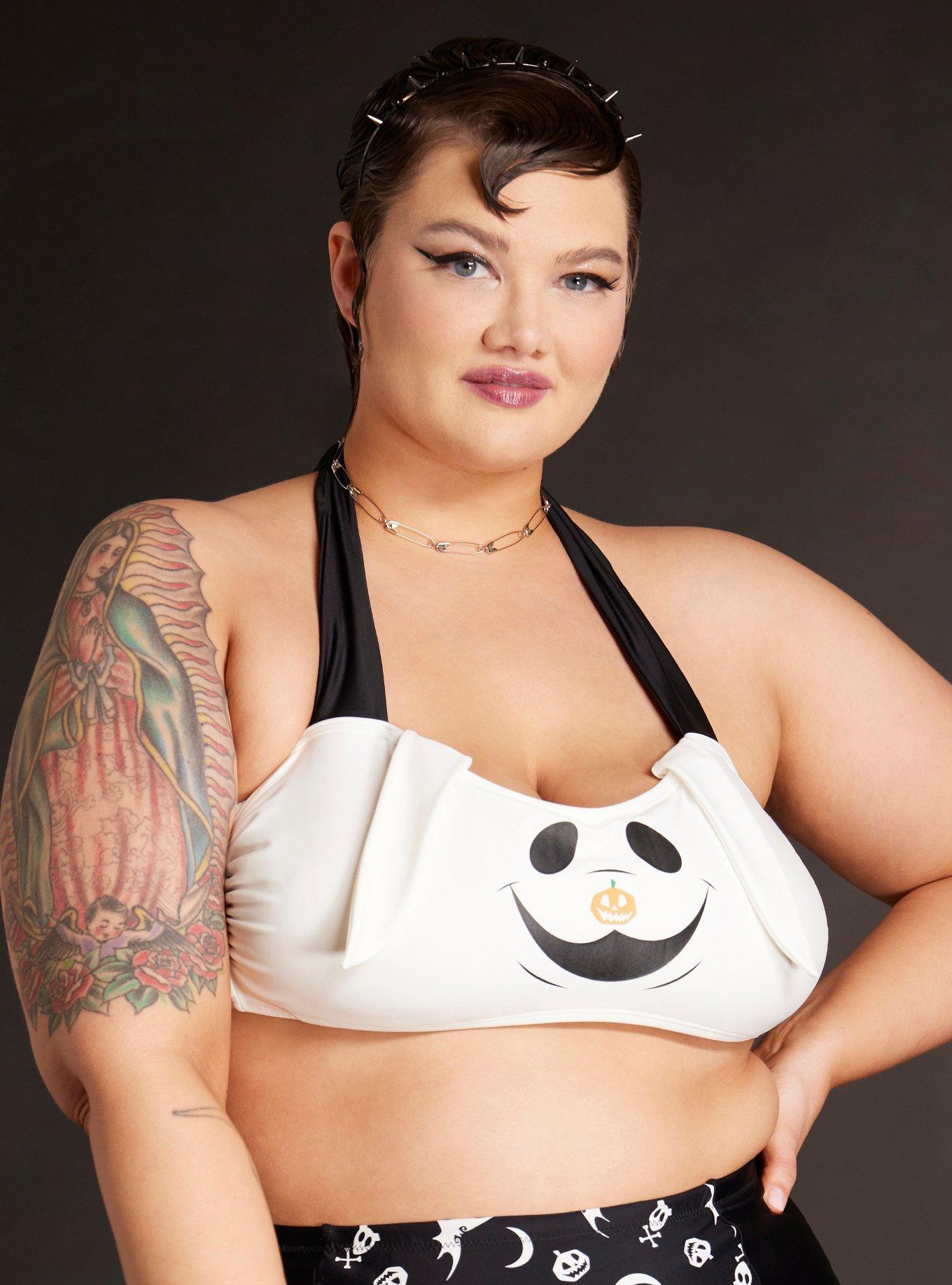 The Nightmare Before Christmas Zero Halter Swim Top Plus Size, MULTI COLOR, alternate