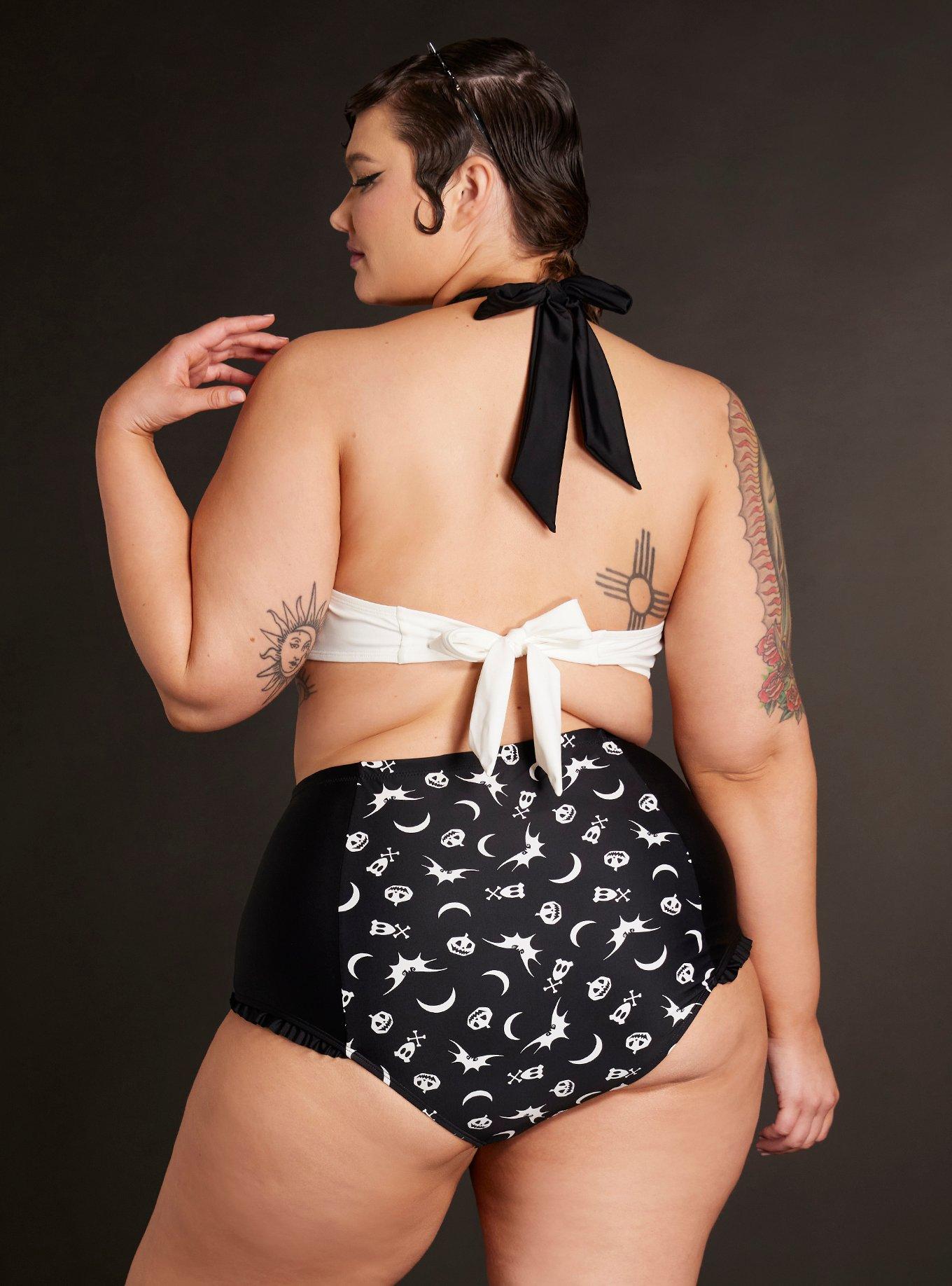 The Nightmare Before Christmas Zero Halter Swim Top Plus Size, MULTI COLOR, alternate