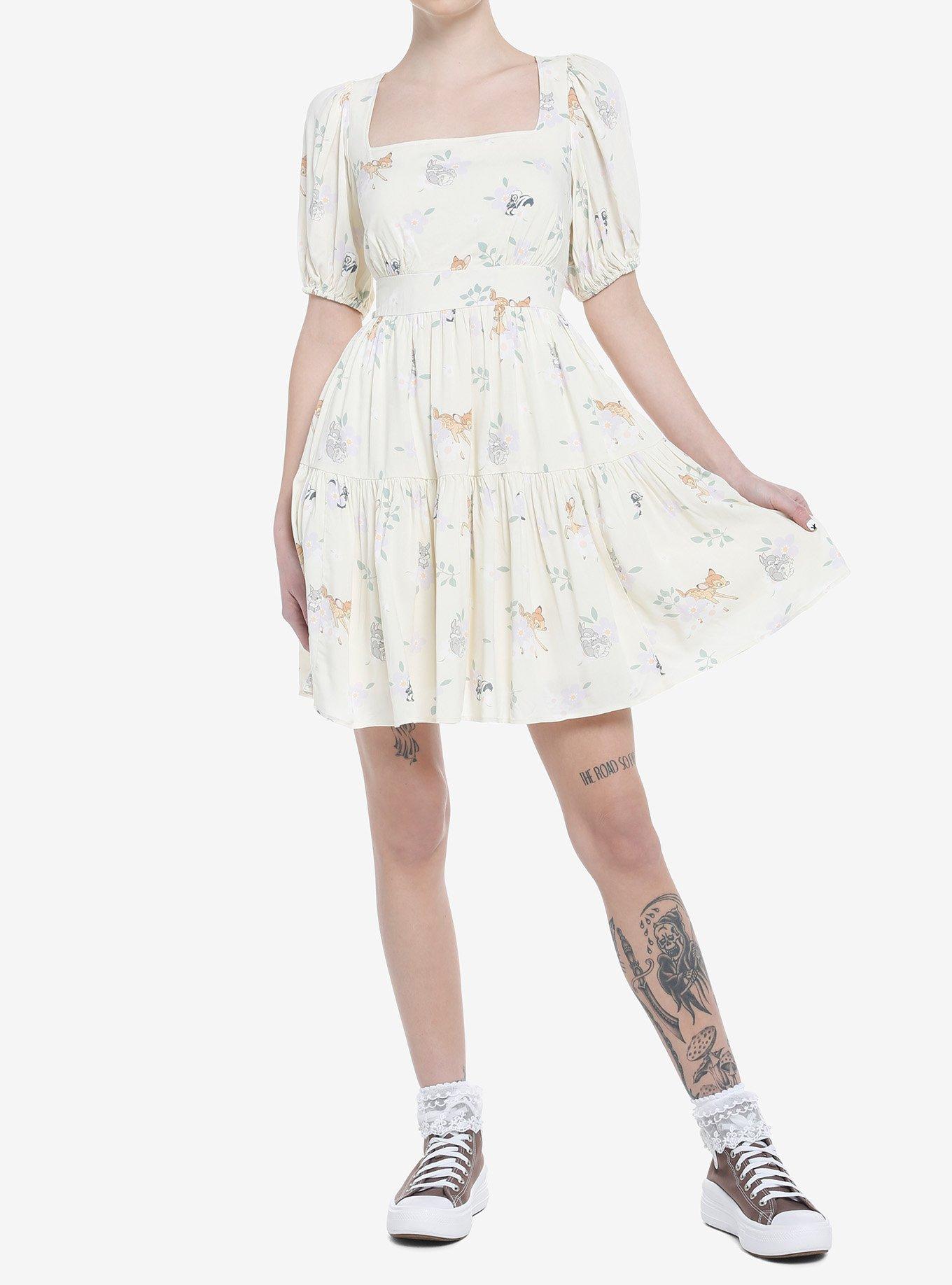 Her Universe Disney Bambi Floral Sweetheart Tiered Dress, MULTI, alternate