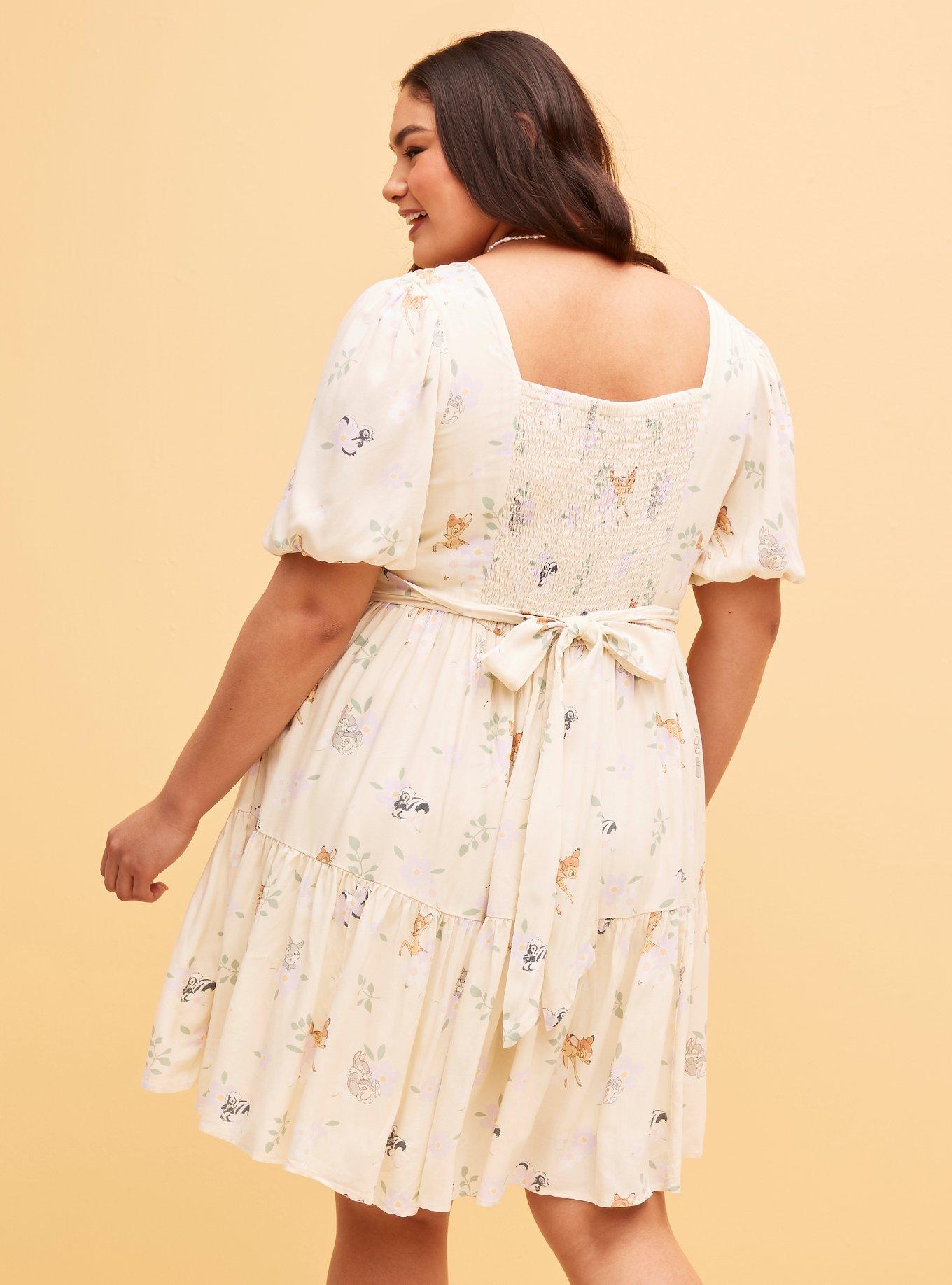 Her Universe Disney Bambi Floral Sweetheart Tiered Dress Plus Size, MULTI, alternate