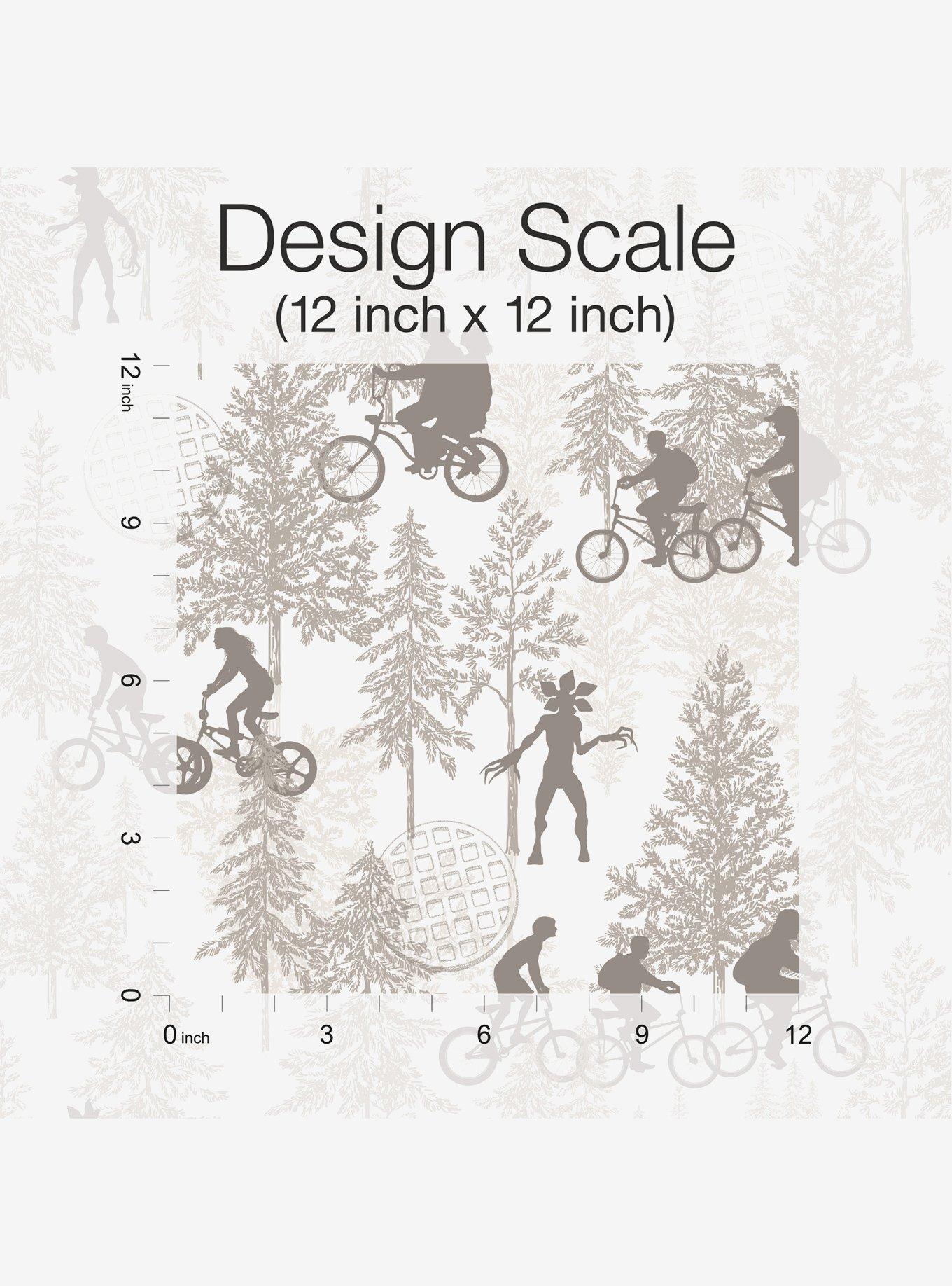 Stranger Things Hawkins Woods Peel & Stick Wallpaper Light