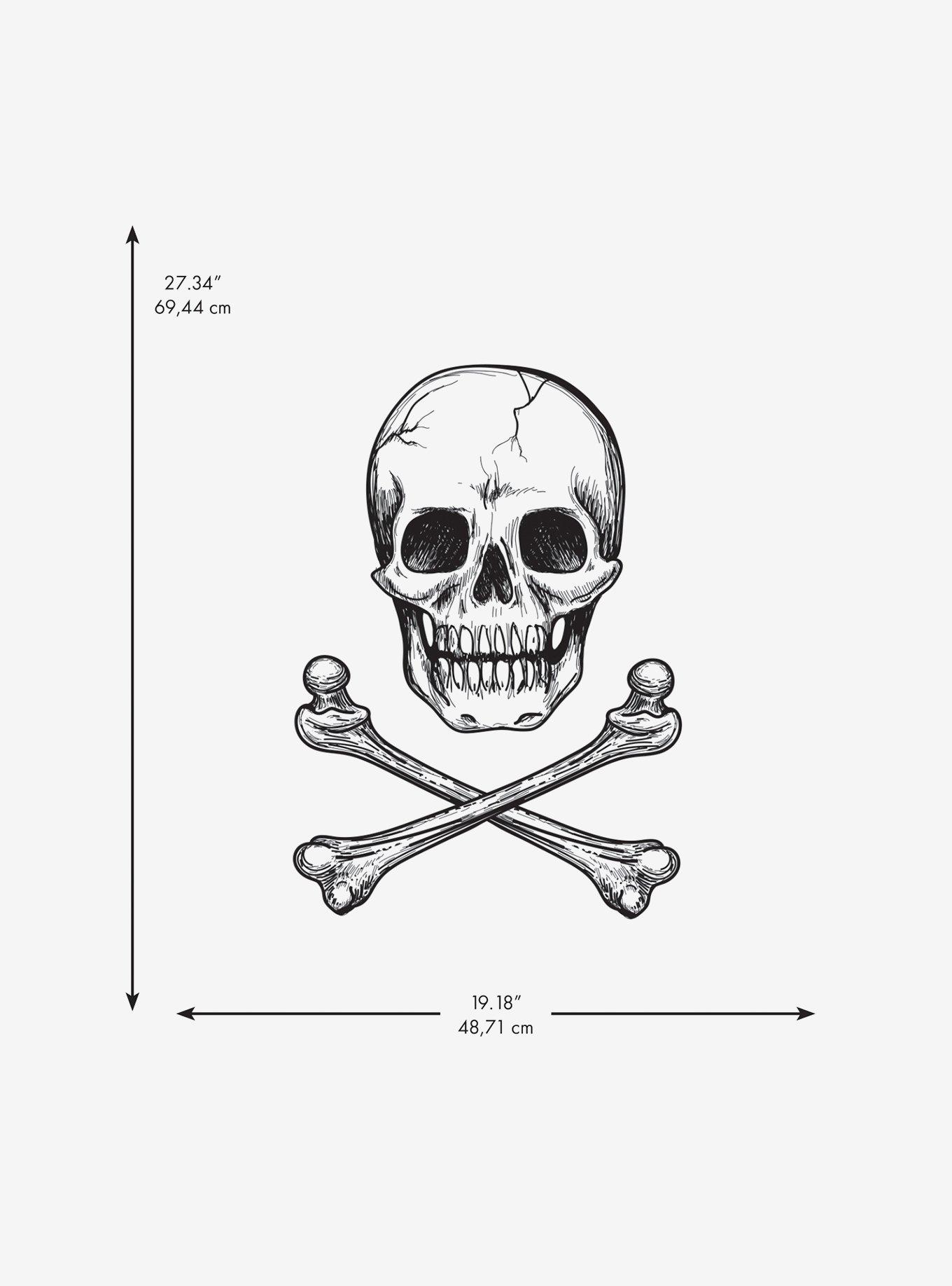 Skull Glow in the Dark Peel & Stick Giant Wall Decals, , alternate