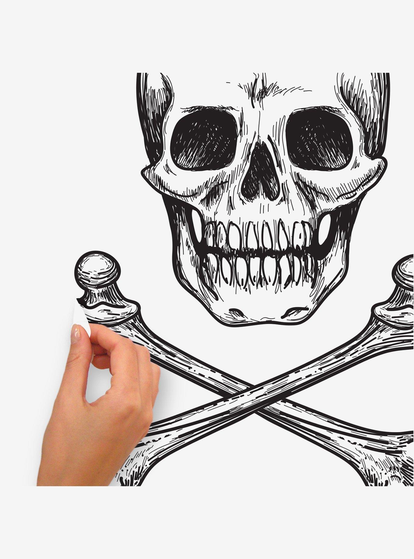 Skull Glow in the Dark Peel & Stick Giant Wall Decals, , alternate