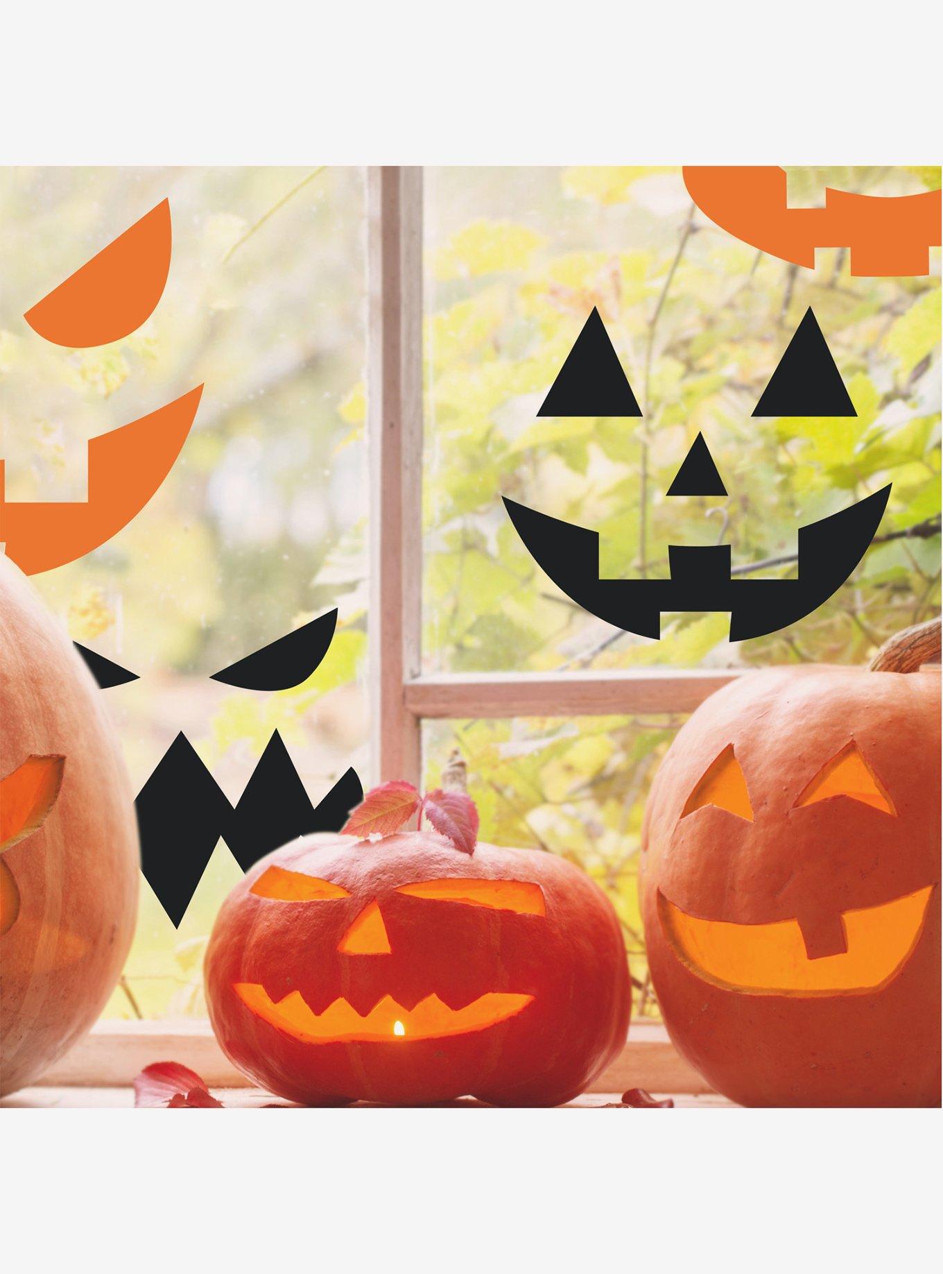 Halloween Pumpkin Faces Glow in the Dark Peel & Stick Wall Decals, , alternate