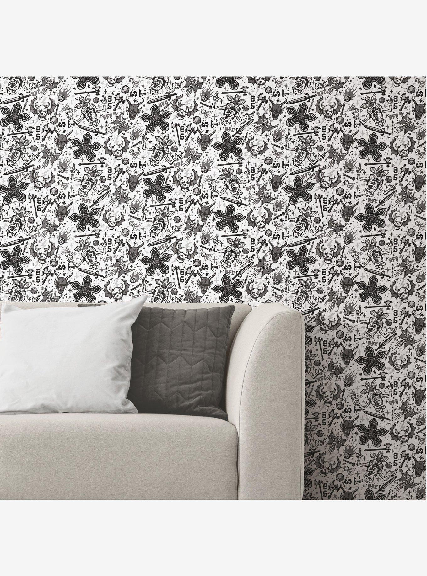 Stranger Things Hellfire Club Peel & Stick Wallpaper, , alternate