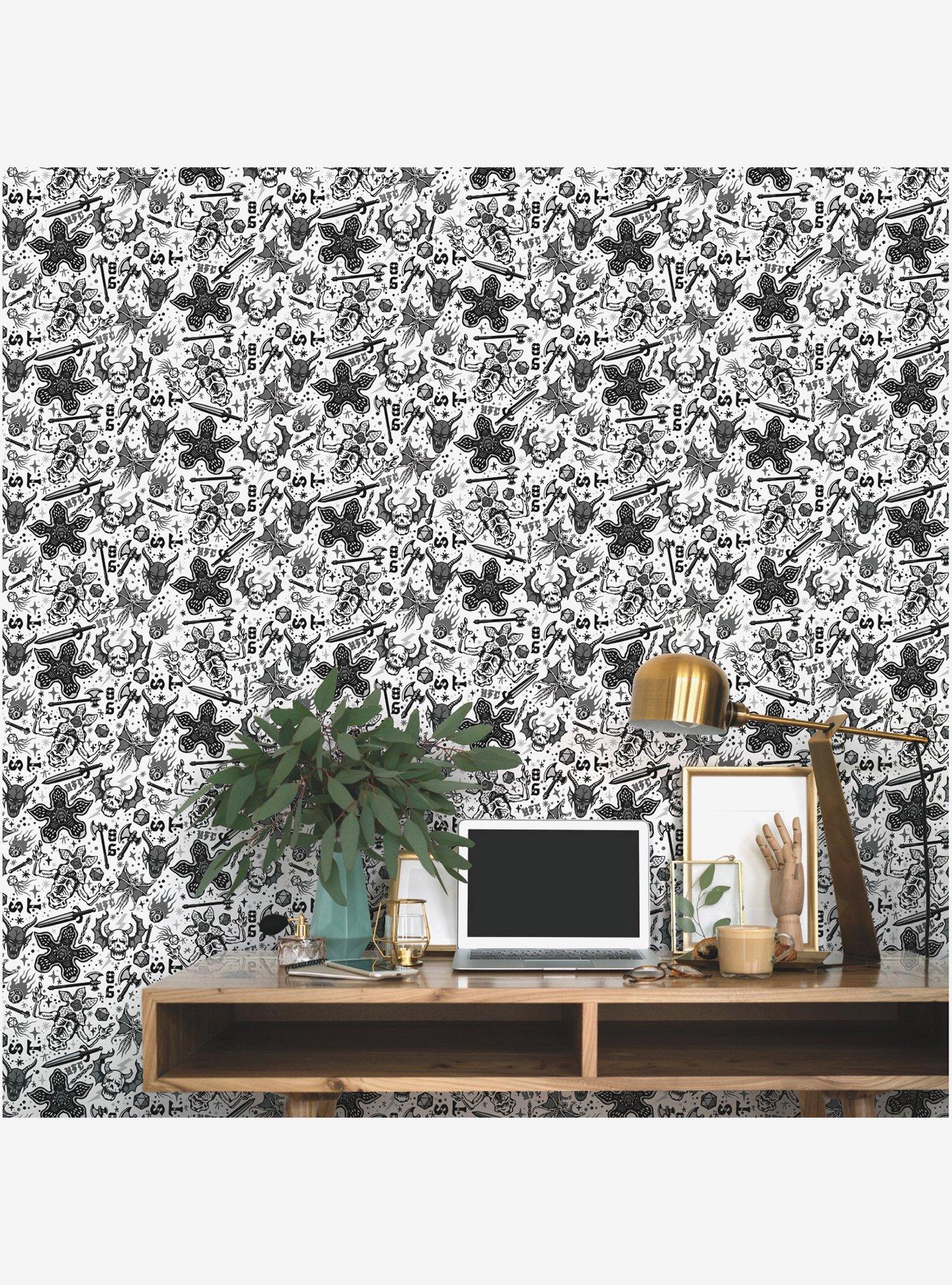 Stranger Things Hellfire Club Peel & Stick Wallpaper, , alternate