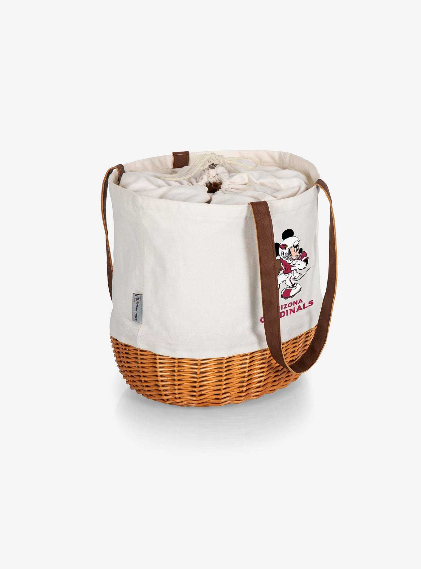 Disney Mickey Mouse NFL Arizona Cardinals Canvas and Willow Basket Tote, , hi-res