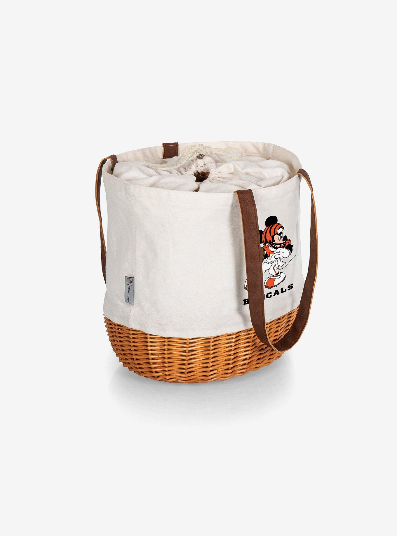 Disney Mickey Mouse NFL Cincinnati Bengals Canvas Willow Basket Tote, , hi-res