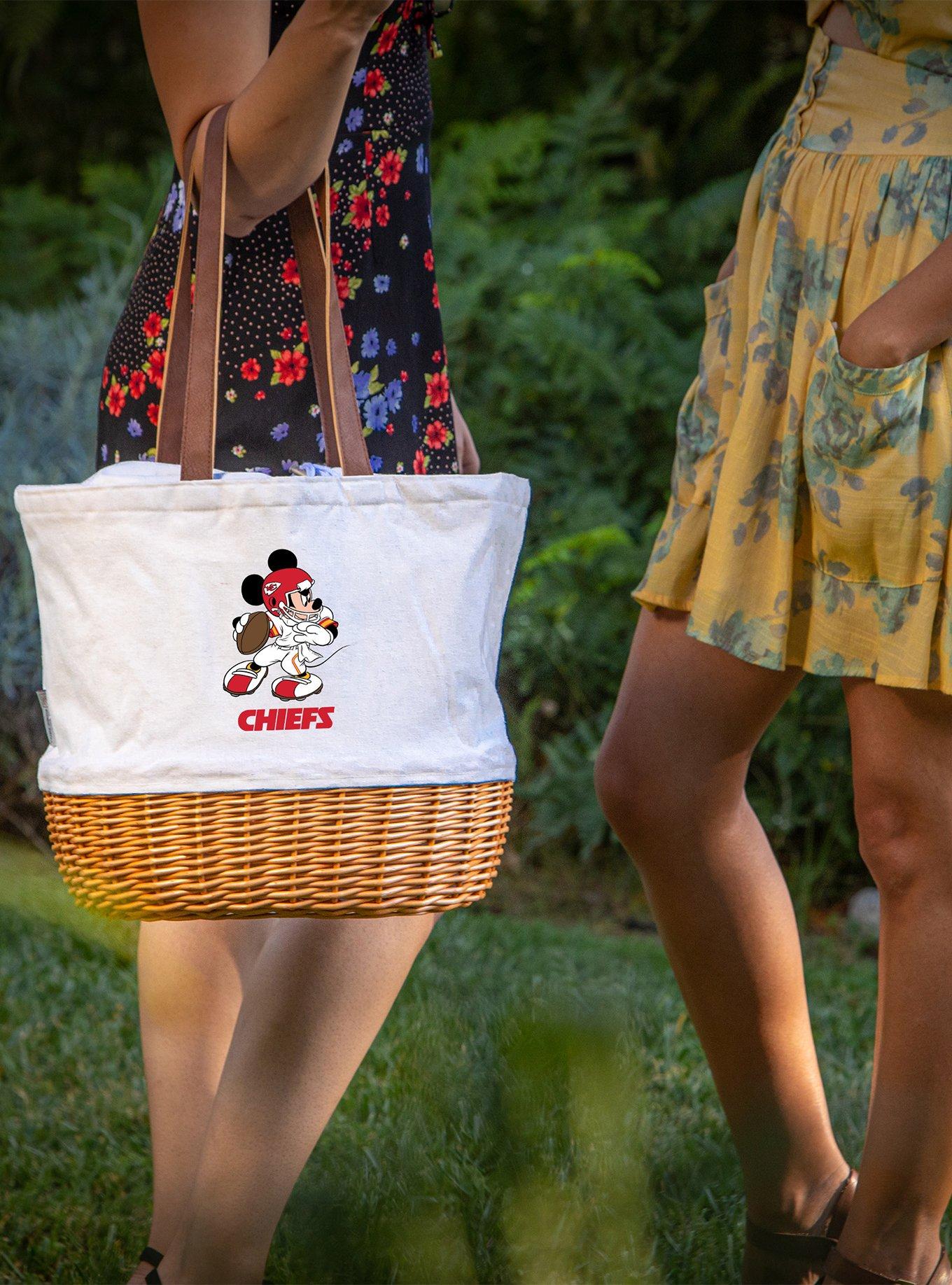 Disney Mickey Mouse NFL Kansas City Chiefs Canvas Willow Basket Tote, , alternate