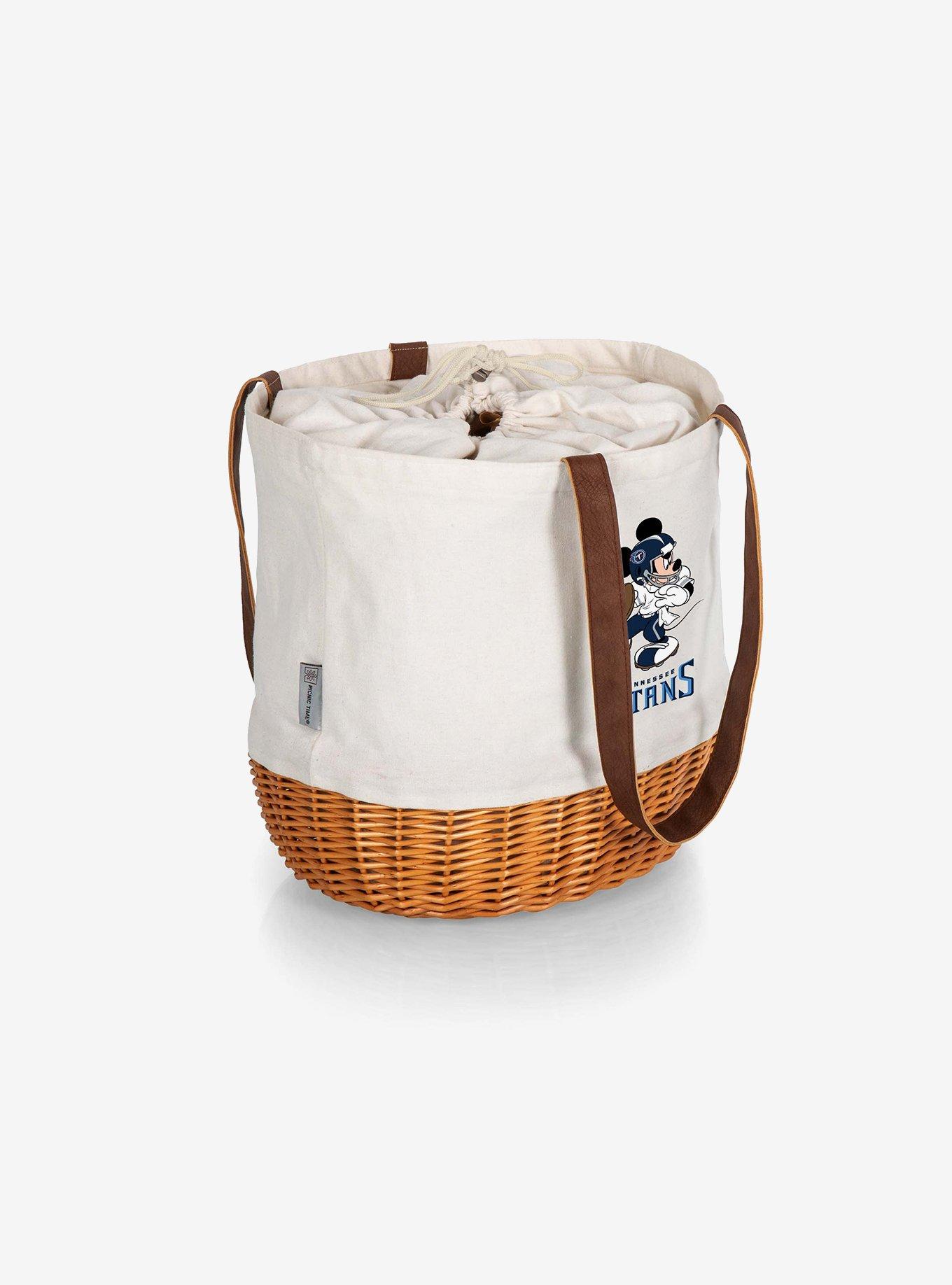 Disney Mickey Mouse NFL Tennessee Titans Canvas Willow Basket Tote, , hi-res