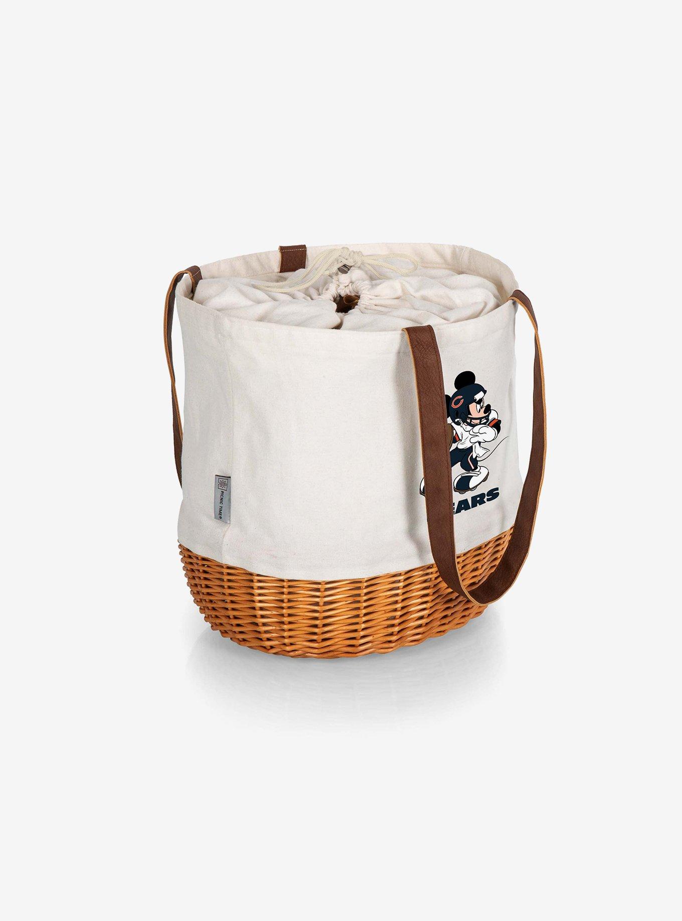 Plus Size Disney Mickey Mouse NFL Chicago Bears Canvas Willow Basket Tote, , alternate