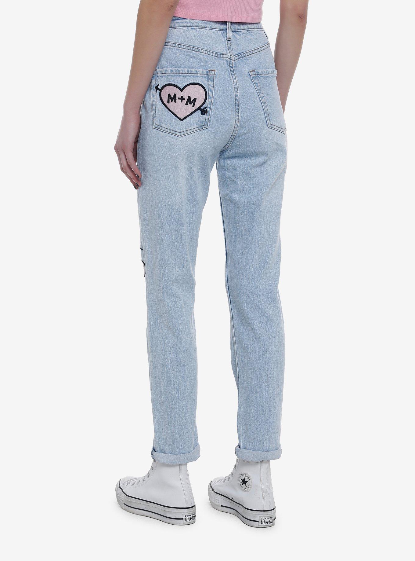 Her Universe Disney Mickey Mouse & Minnie Mouse Mom Jeans, MULTI, alternate