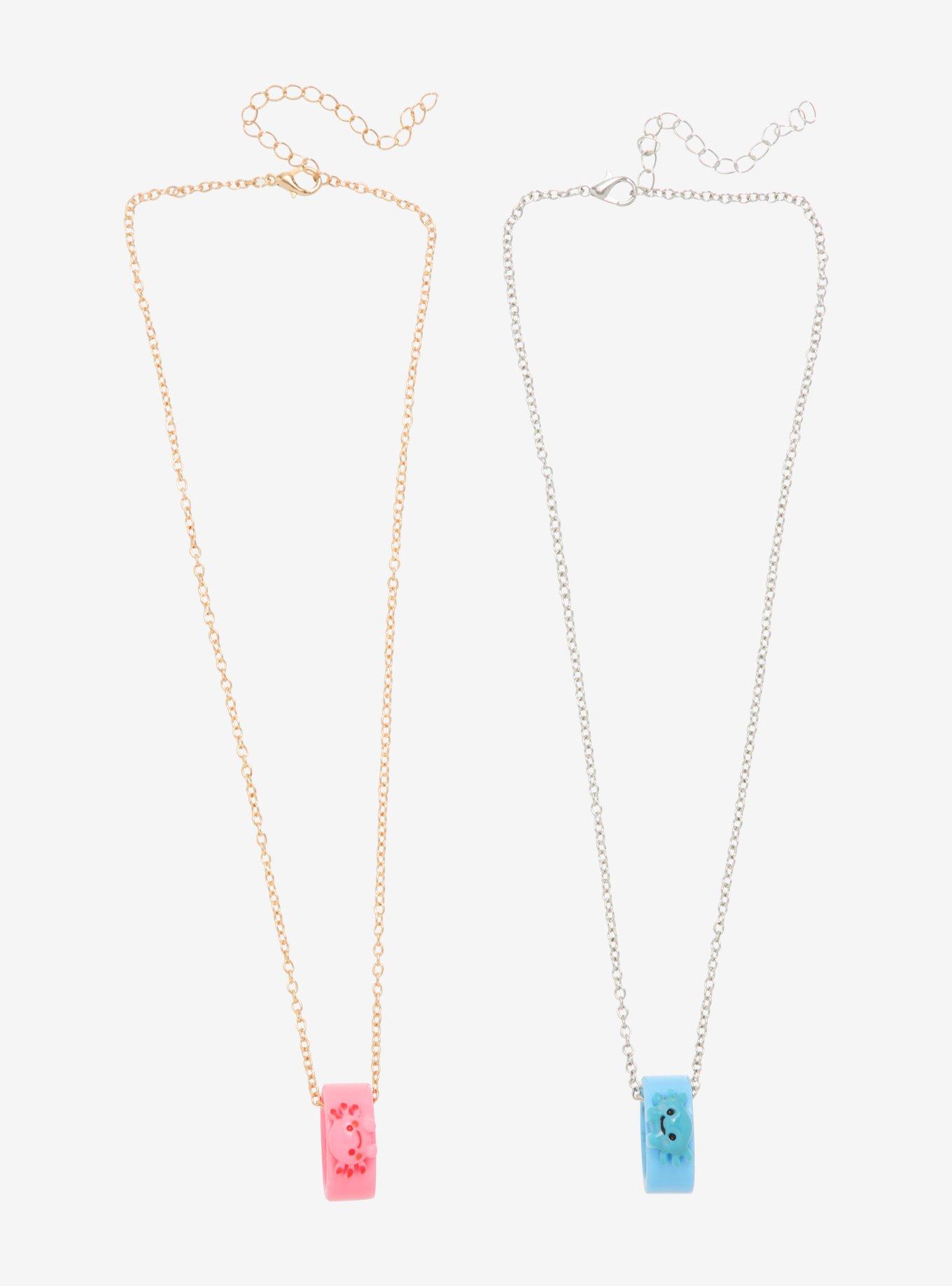Axolotl Acrylic Chunky Ring Best Friend Necklace Set, , alternate