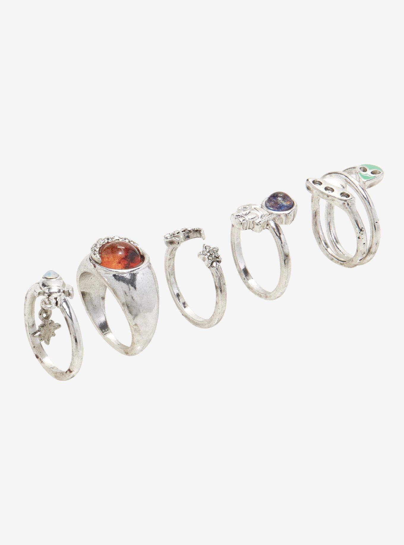 Astronaut Planet Alien Ring Set, , alternate